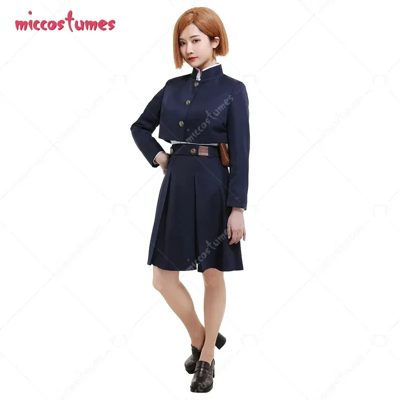 

Miccostumes, женский костюм для косплея Fight Nobara, воротник-стойка, униформа, наряд с сумкой, поясом Pantyhosev; 2,r'6;t.