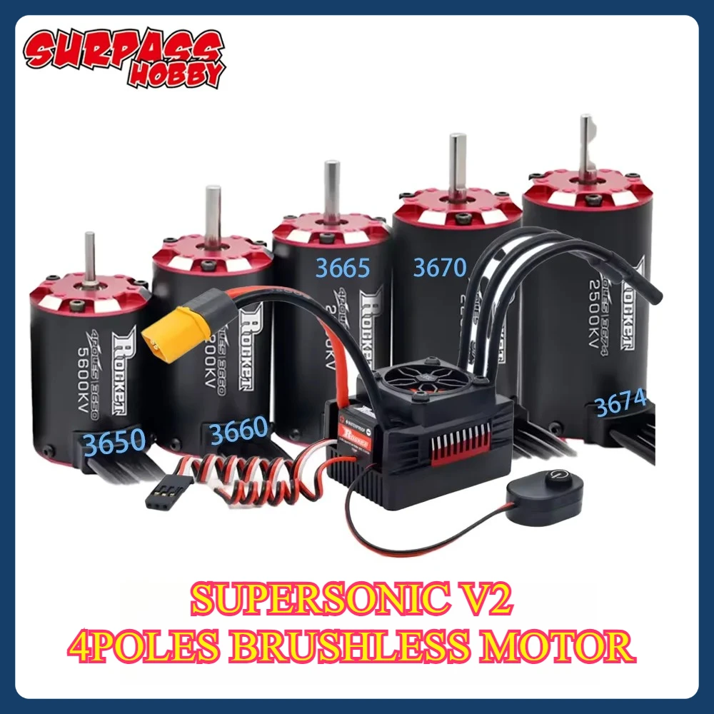 

Rocket V2 3650 3660 3665 3670 3674 Сверхзвуковой бесщеточный двигатель и 50A 60A 90A 110A ESC для радиоуправляемого автомобиля 1/8 1/10