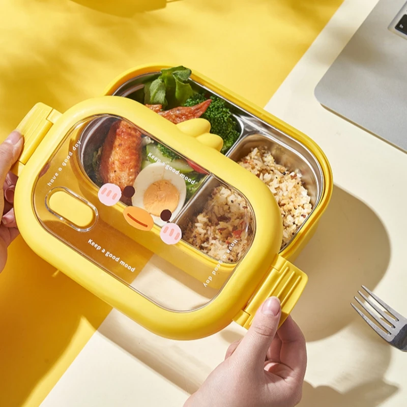 Portable 304 Stainless Steel Lunch Box For Kids Students Picnic Sealed  Food Container Heatable Lunch box Kitchen Organizer