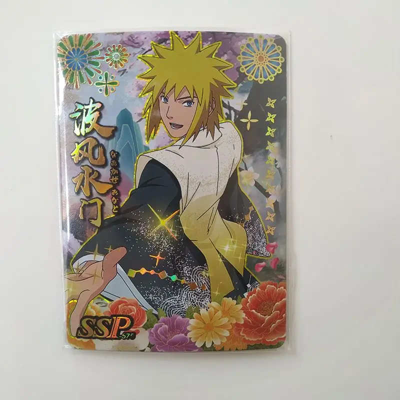 Little Dinosaur Naruto nove proiettili due Ssp-Sp Series personaggi Anime Namikaze Minato Uzumaki Kushina Collection Card