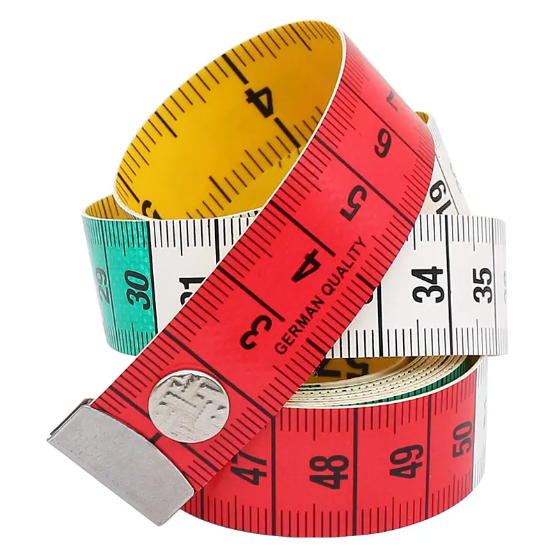 

Tape Measure 150cm/60in Double-sided Sewing Ruler with a Snap Button Tailor Measuring Tools Soft Band Tape Body Measuring Ruler