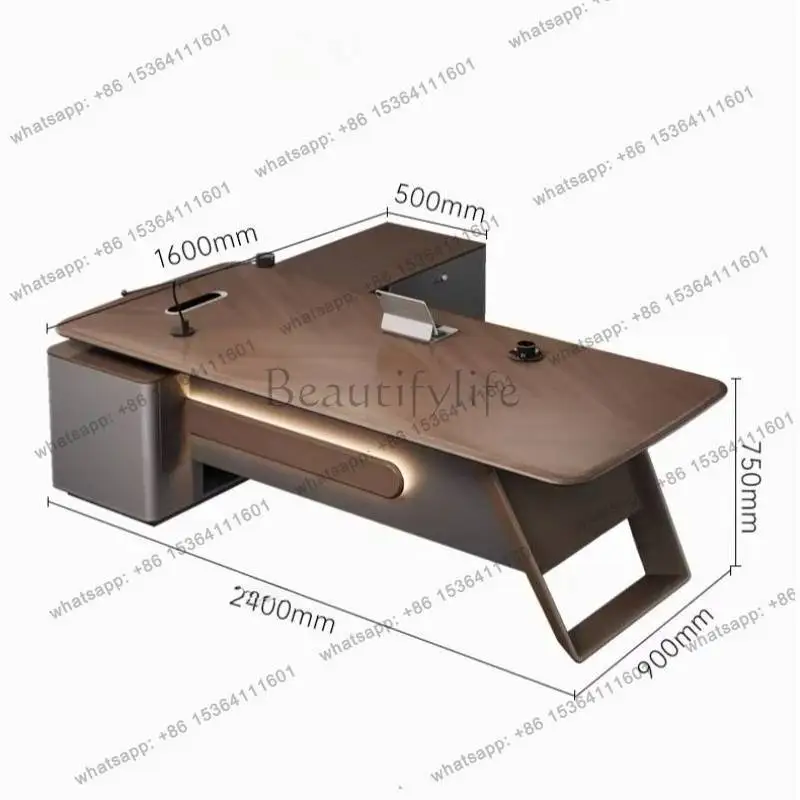 Ornament Laptop Office Desk Decoration Equipment Solid Wood Office Desk Workstation Accessories