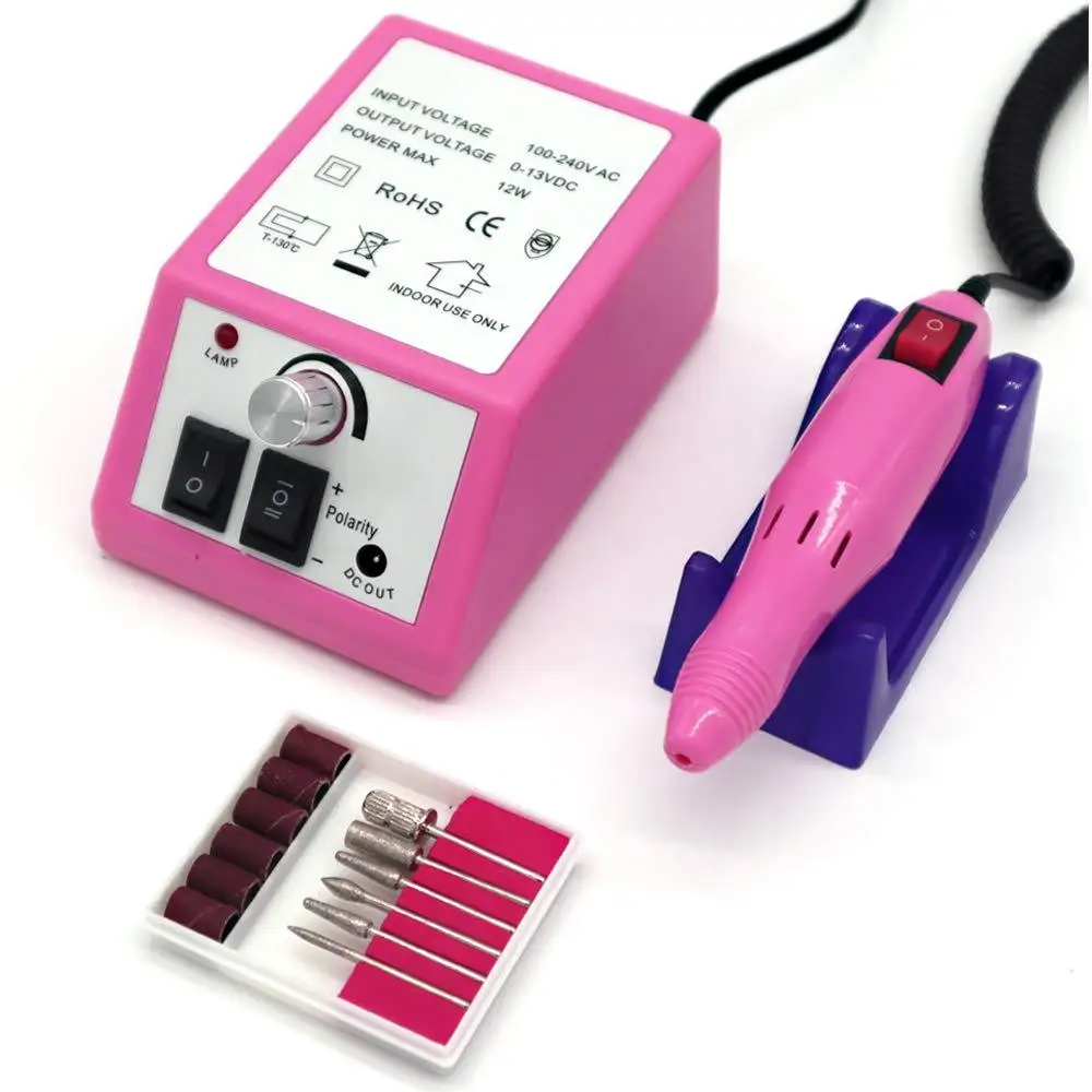 Professional Electric Nail Drill Machine 20000RPM Private Label Electric Nail File Manicure Pedicure Acrylic Nail Tools Pink