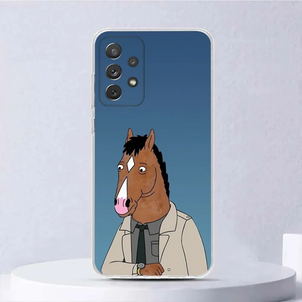 B-Bojack cartoon H-Horseman Phone Case For Samsung Galaxy A31,A33 A71,70,52,51,40,31,A50,30S,21S,Note20ultra Transparent Cover