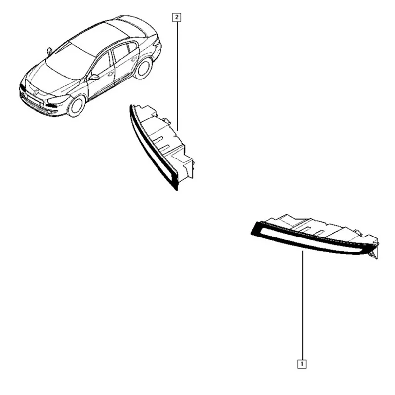 

Правые передние противотуманные фары дневные ходовые огни 266005976 R для моделей Renault Fluence 2014+ автомобильных светодиодных противотуманных фар водителя
