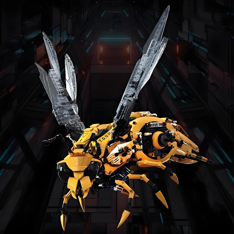 

Mechanical Hornet Mech Building blocks Robot Biomimetic insects model High difficulty Creative assembly Toy Gift