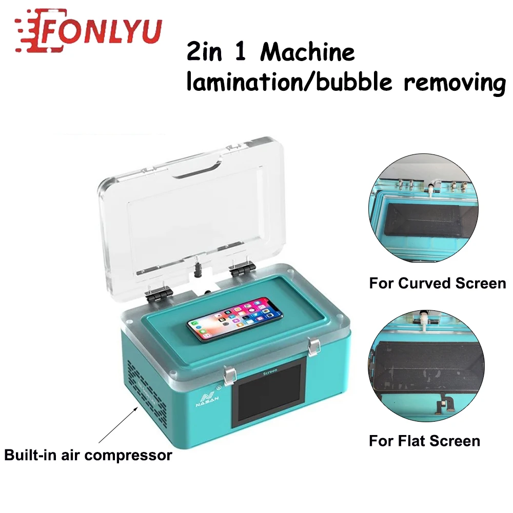 

NASAN NA-SUPA LITE Mini Vacuum LCD Laminating Bubble Remove Machine No Need Air Compressor For Flat Curved Screen Repair Tools