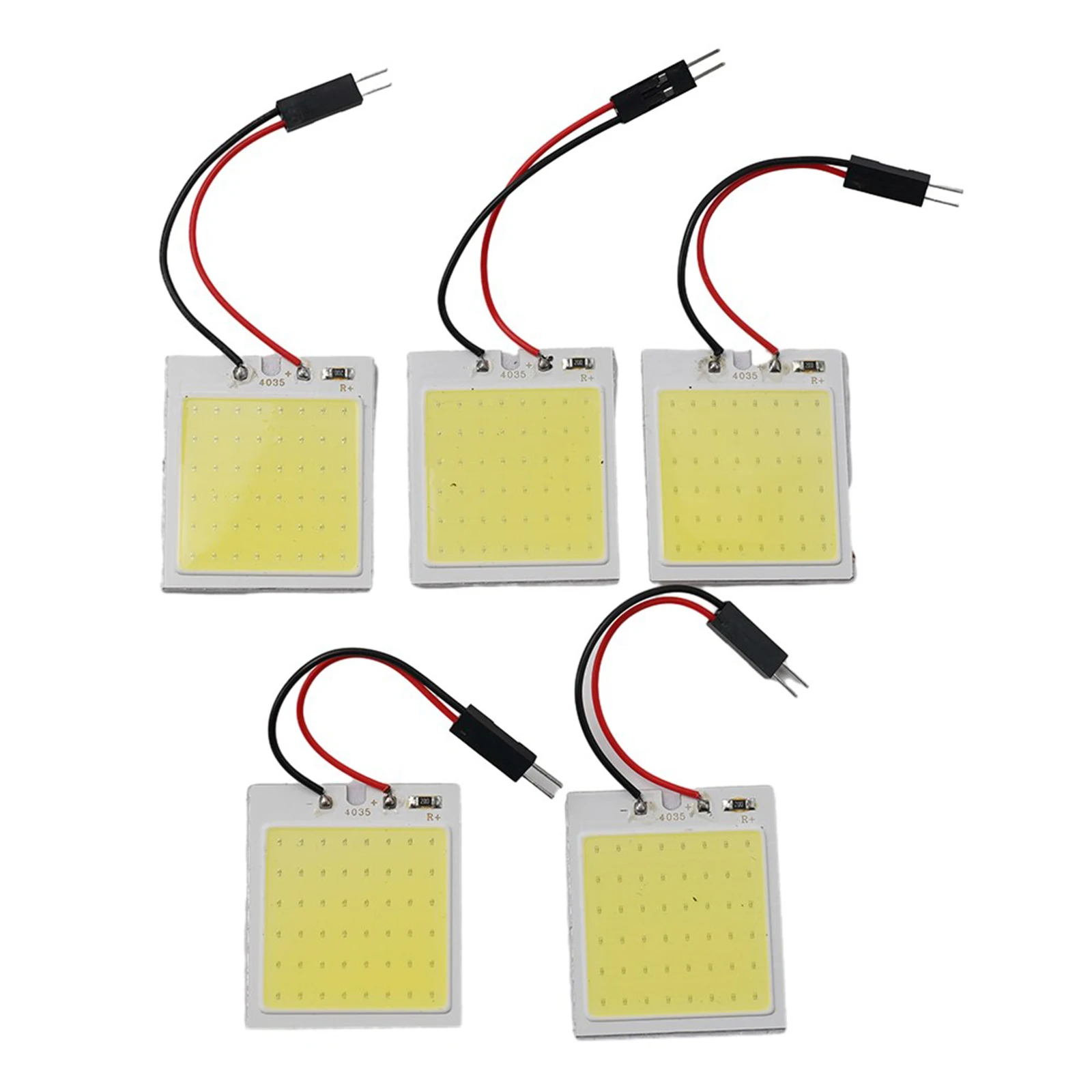 자동차 인테리어 COB LED 패널 조명 패널 어댑터, 백색 전구 돔 램프, 내구성 경량 48 Cob LED