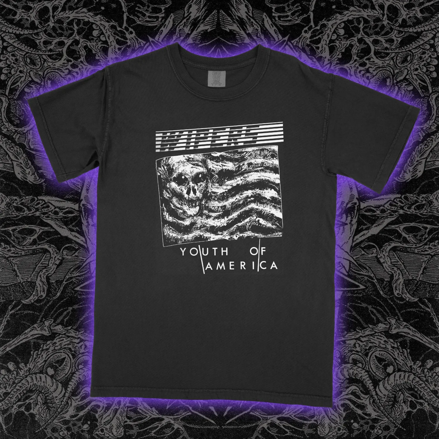 Wipers Youth of America T-Shirt Punk Rock Band Flag Graphic Tee Vintage Unisex #1