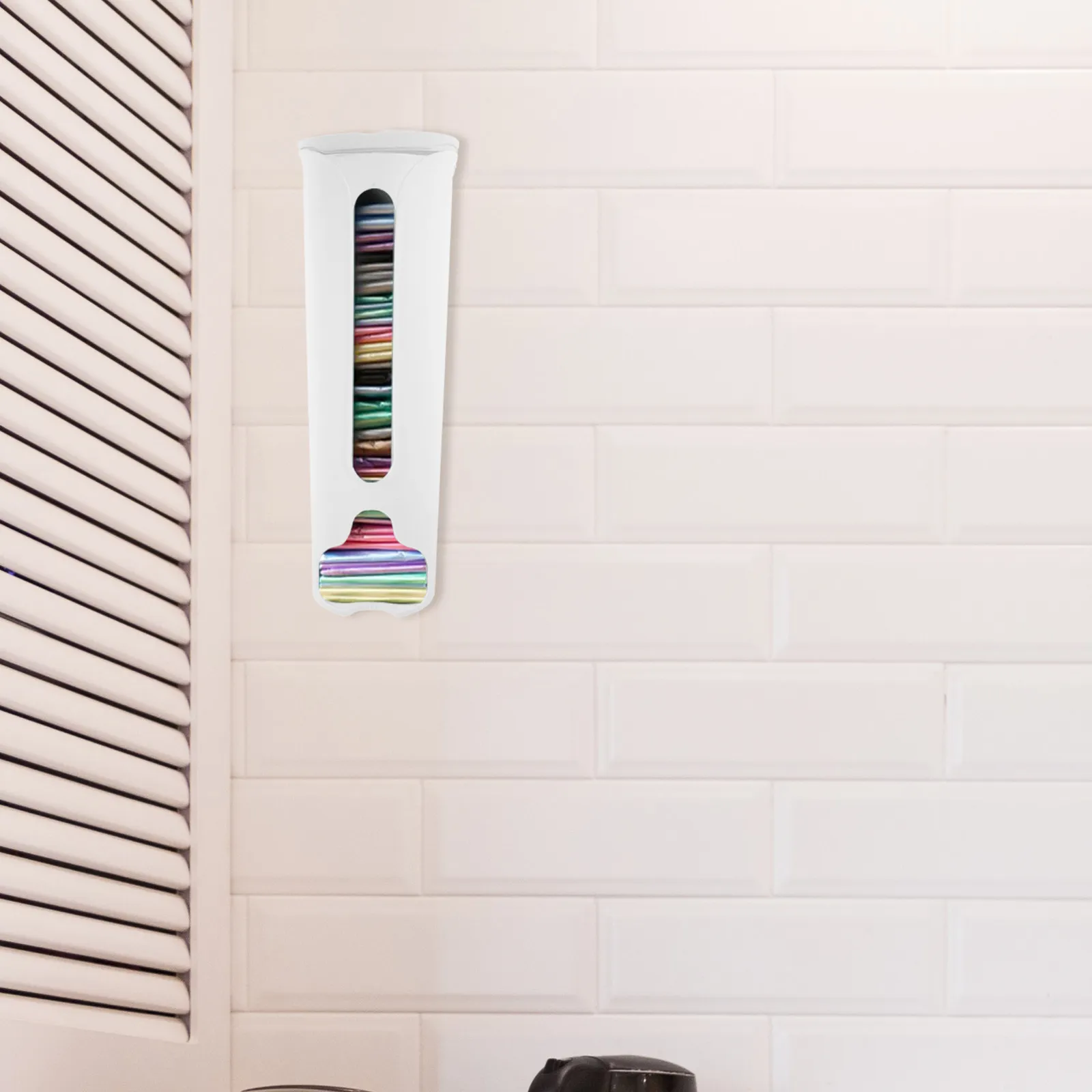 Wall Mounted Kitchen Garbage Bag Organizer Large Capacity Plastic Waste Bag Storage Box for Grocery Bags Recycling and Space