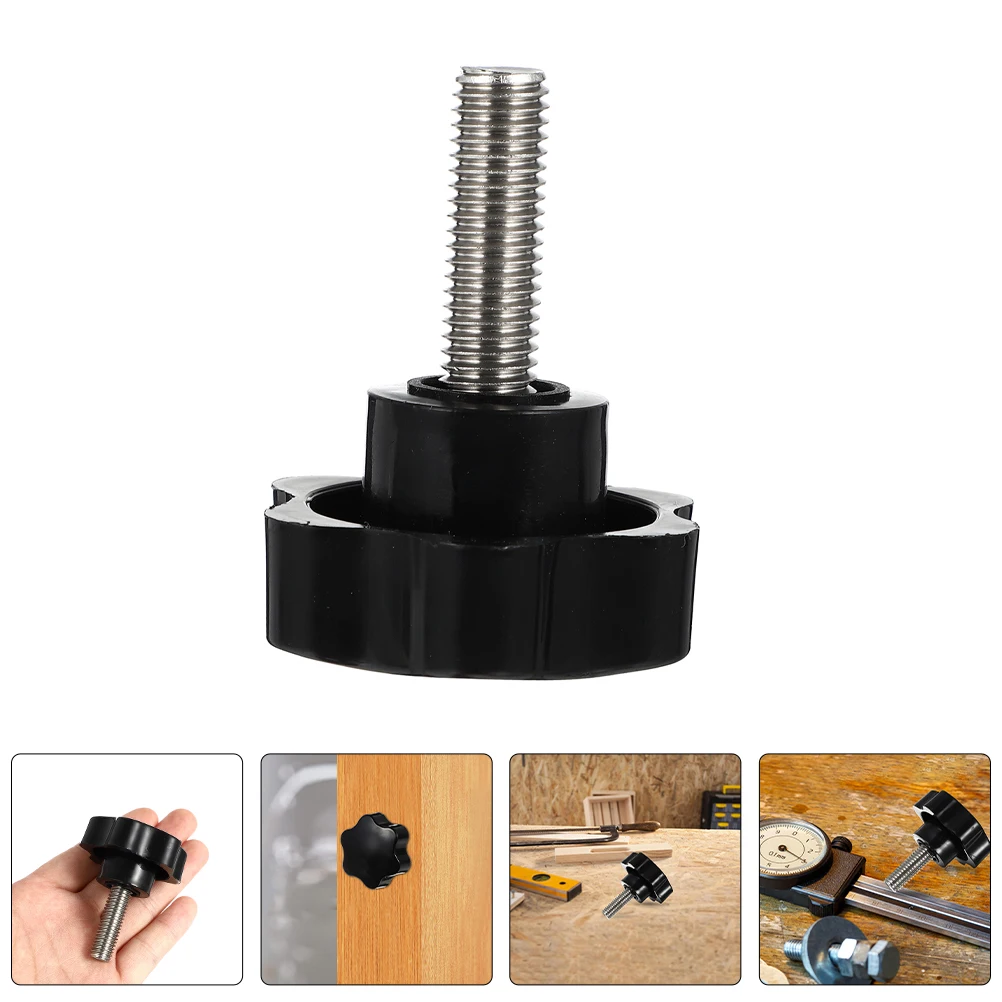 

2pcs Screw-in Hexagonal Ergonomic Anti-Slip Grip Clamp Screw for Furniture Machinery Equipment Easy Rotation T Track