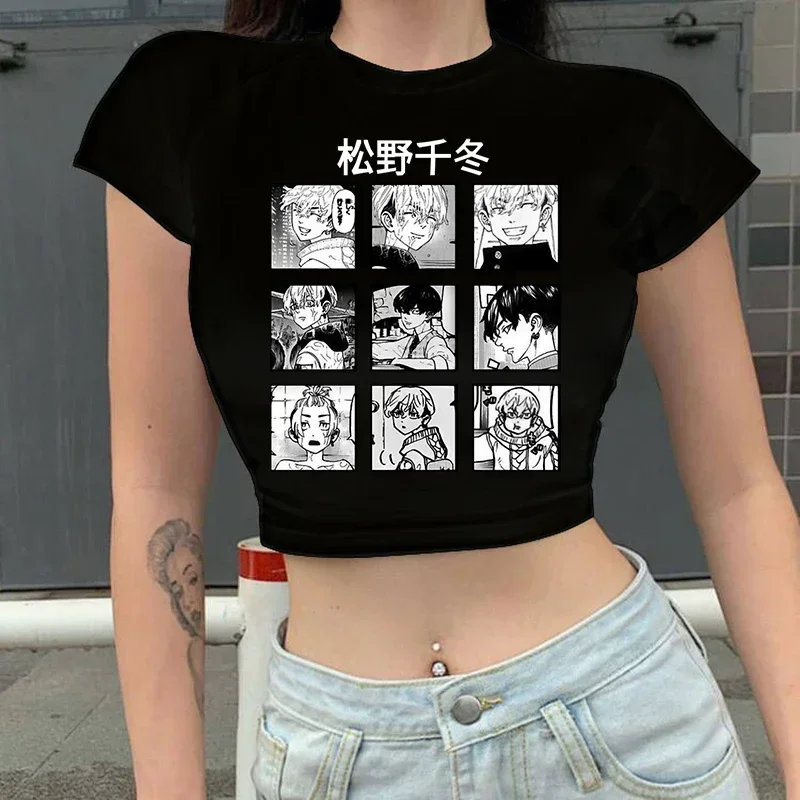Camiseta corta de Anime japonés Tokyo Revengers para mujercamisetas Graficas de Manga Harajuku، camisetas de Anime