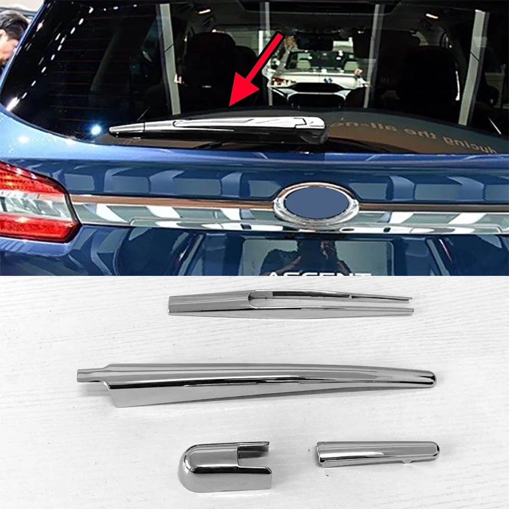 

Chrome Rear Hatch Window Wiper Blade Trim Covers For 2019-2024 Subaru Ascent Accessories
