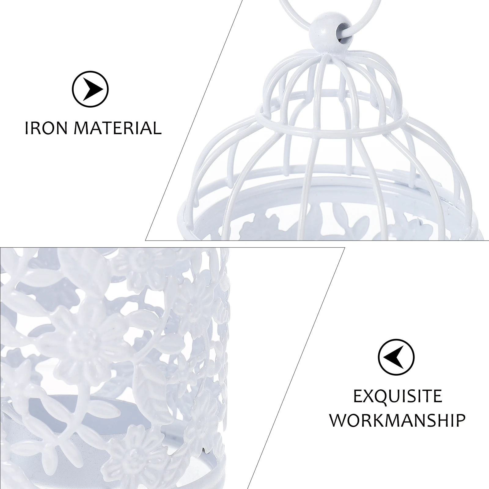 

Elegant Birdcage Candleholder Iron Stand Decorative Tabletop Ornament For Wedding Party Home Decoration Creative