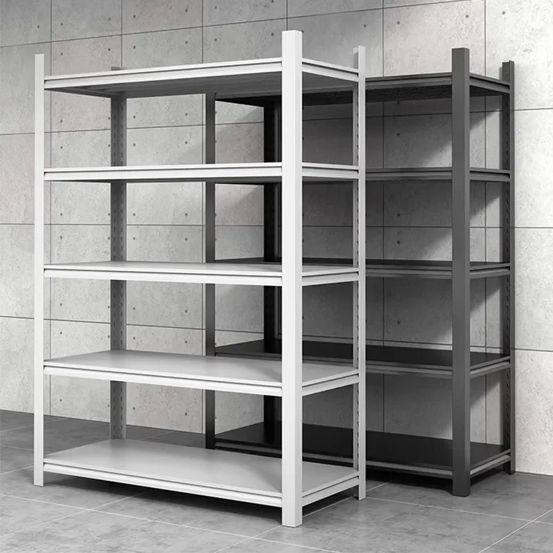 5 Layer 100kg Adjustable Load Metal Shelving Unit Steel Storage Rack Boltless Assembly Heavy Duty Warehouse Shelf
