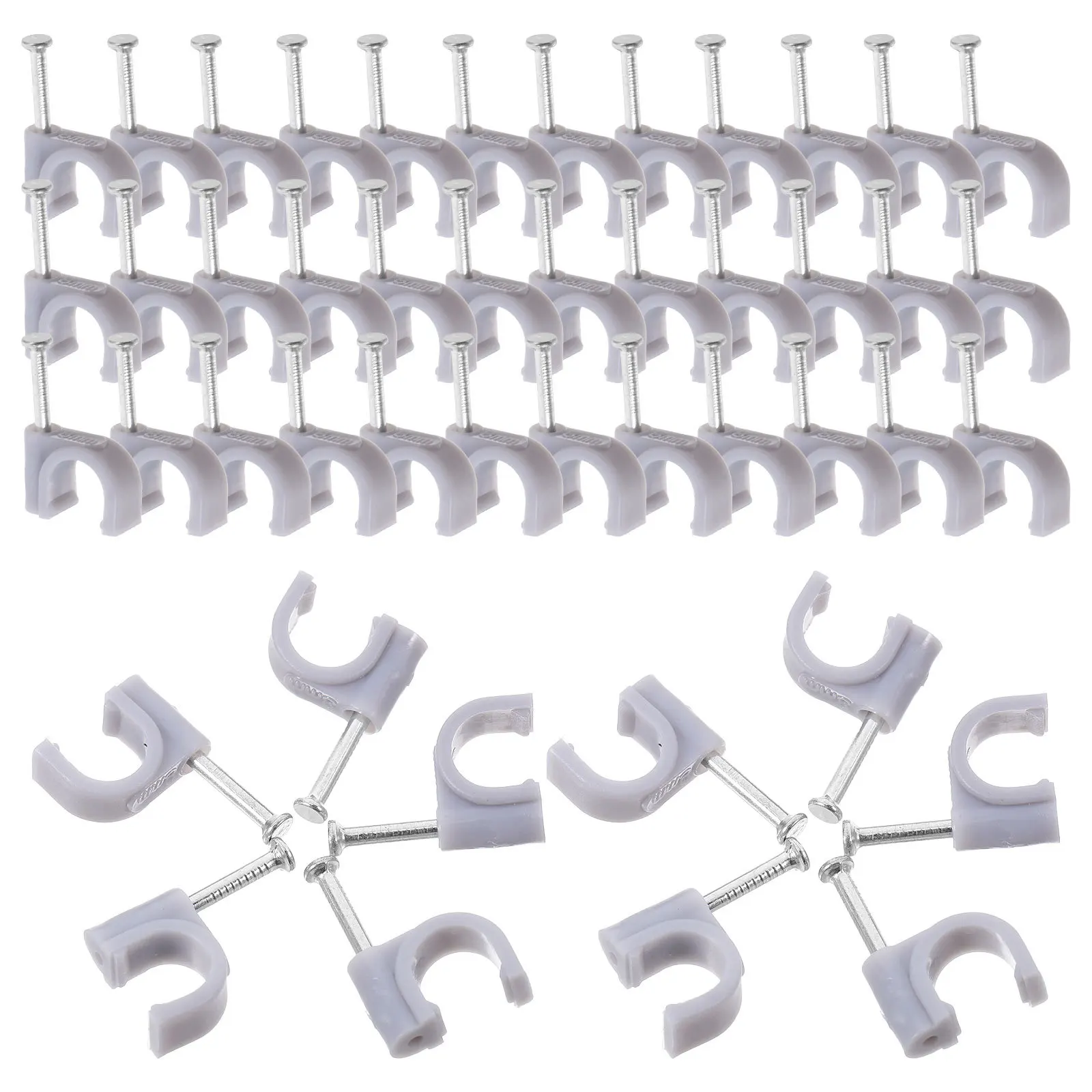 

100Pcs Quick Release Cable Clamps Durable Pe Wire Clips for Electrical Ethernet Coaxial Cable Tacks Pipe Clips