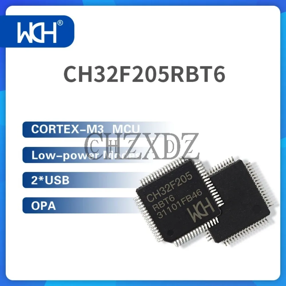 

10Pcs/Lot CH32F205 Cortex-M3 MCU USB2.0 High-speed USB2.0 Full-speed Low-power Modes OPA Touchkey CAN