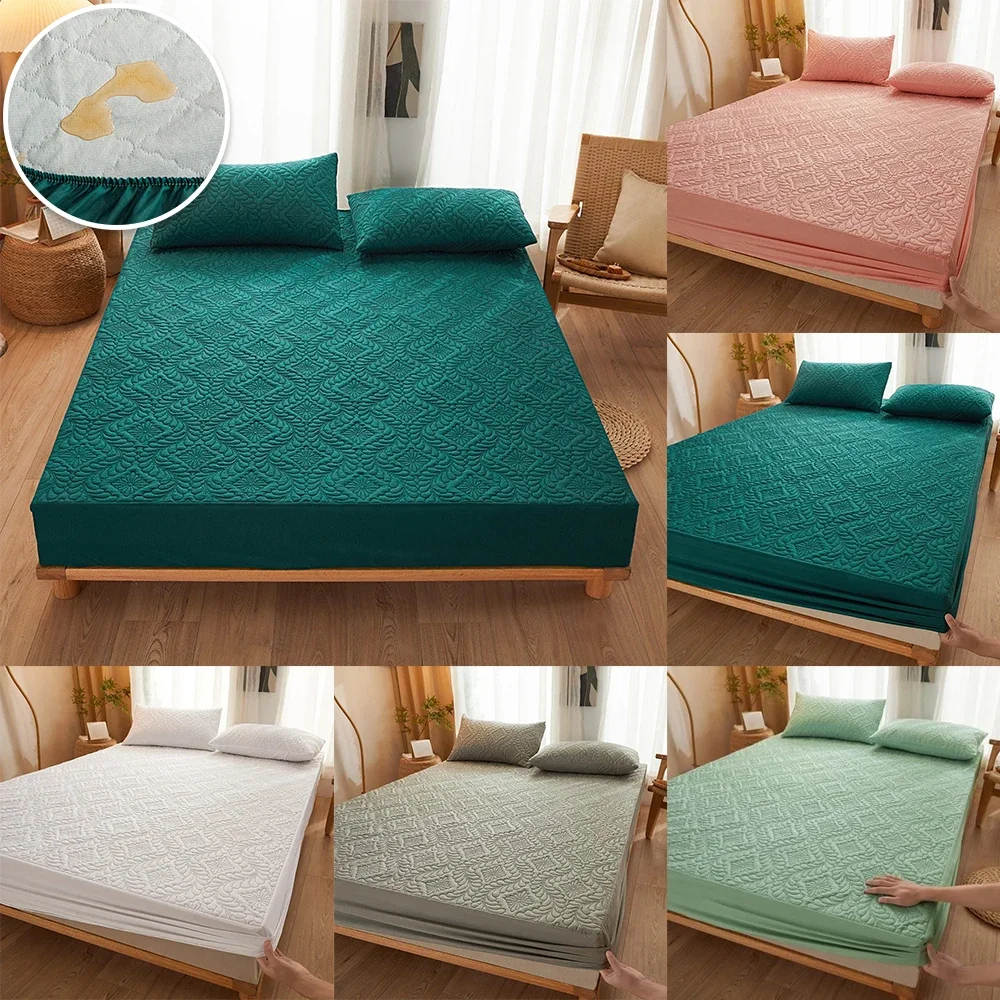 Home Thickened Mattress Cover Machine Washable Diaper Simmons Protective Mat Cover Queen King Bed Sheet Hypoallergenic 매트리스 커버