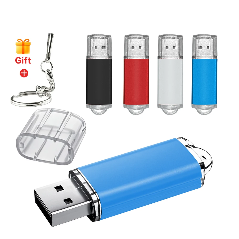 

Colorful Mini USB Flash Drive 64GB Free Key Chain Pen Drive 32GB Creative Business Gift Memory Stick Black Red Purple Pendrive