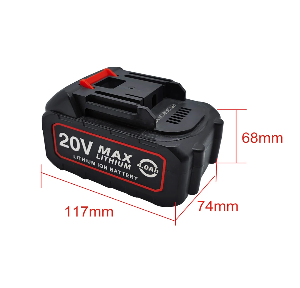 Lithium Battery 20V 4.0Ah Rechargeable Battery for 18V Makita Drill Angle Grinder Brushless Cordless Electric Tool With Charger