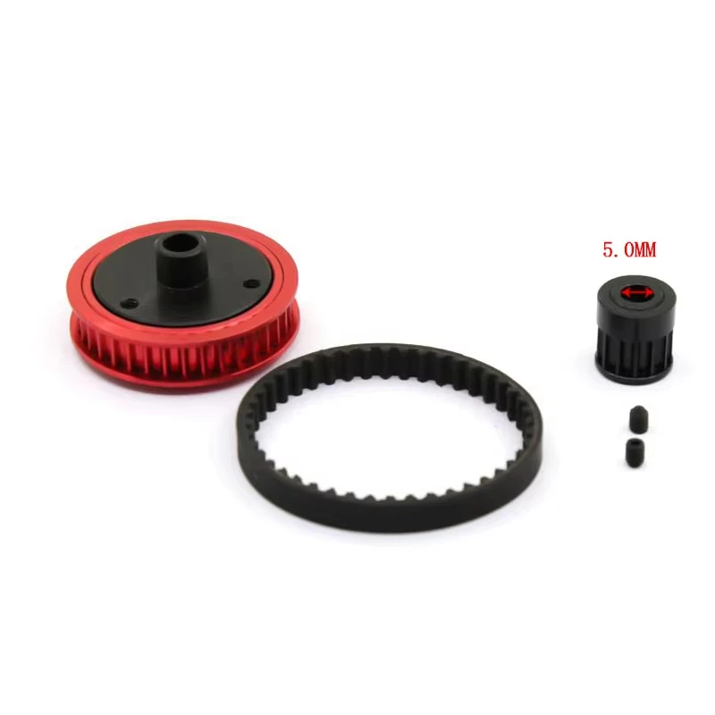 Belt Drive Transmission Gearbox System3.2/5.0mm Pulley Gears Modified Upgrade Parts for 1/10 Axial SCX10II 90046 RC Rock Crawler