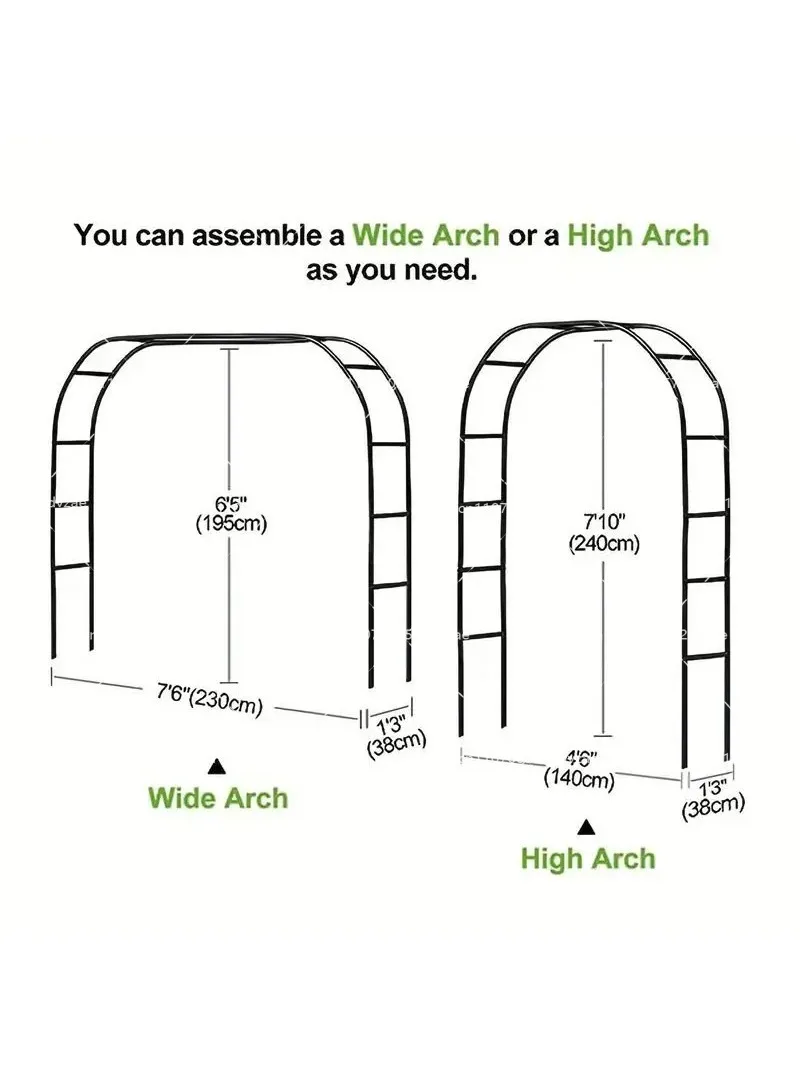 Metal Garden Wedding Arch Stand Kit Flower Frame Balloon Archway Lawn Activity Large Decor Wedding Birthday Party Supplies