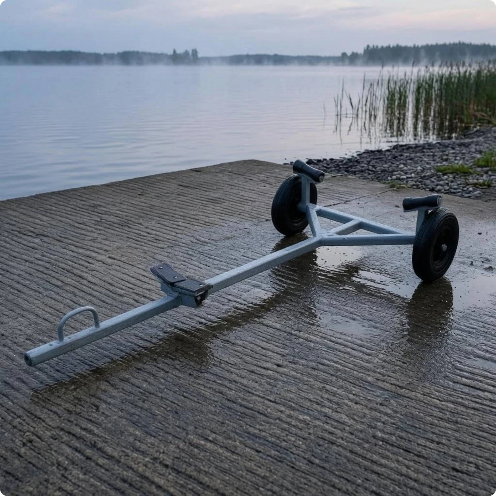 Portable Boat Trailer Pneumatic Wheels Marine Transport