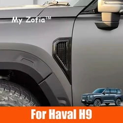 For Haval H9 2nd MKII 2024 2025 Car Leaf Board Decorative Stickers Modified ABS Leaf Plate Air Outlet Car Appearance Accessories