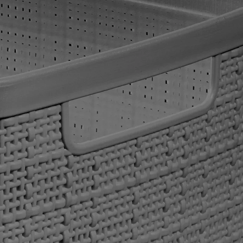 Curver Jute Medium Grey Plastic Storage Basket