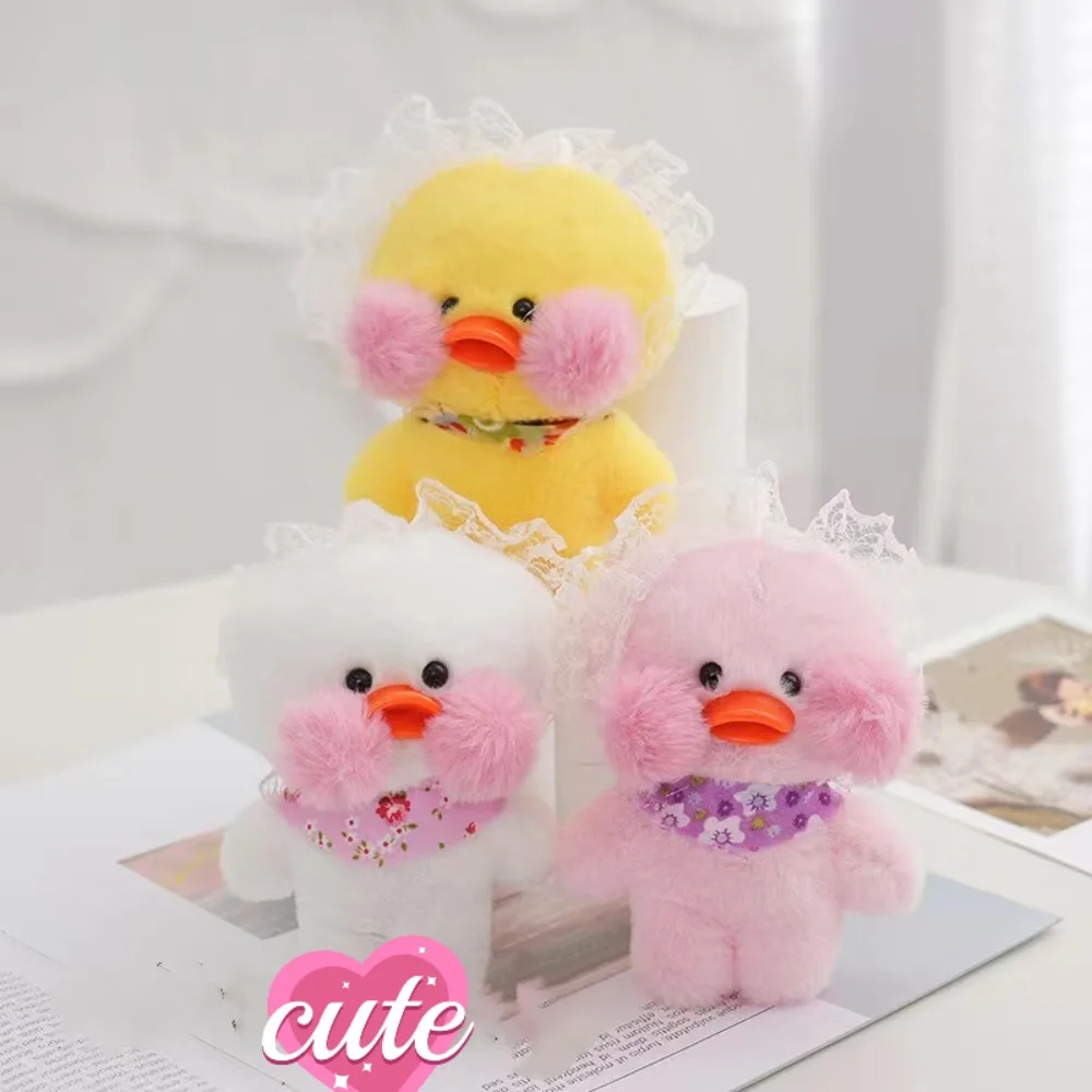 Cute Plush Cartoon Duck Keychain Kawaii Toy Multicolor Bag Pendant Hanging Bags Decor Soft Bag Charms