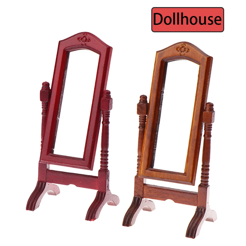 

1/12 кукольный домик, имитация туалетного зеркала, вертикальное зеркало, модель куклы, домашняя мебель, напольное зеркало, аксессуар для микро-жилой сцены