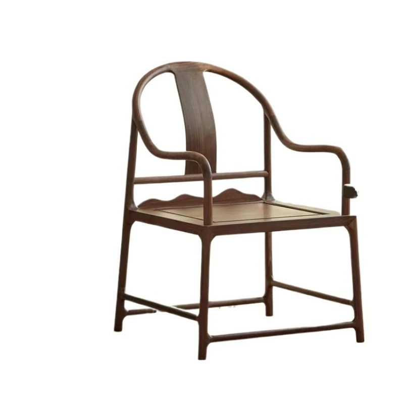 North American black walnut zen armchair book chair dining chair tea chair, solid wood furniture