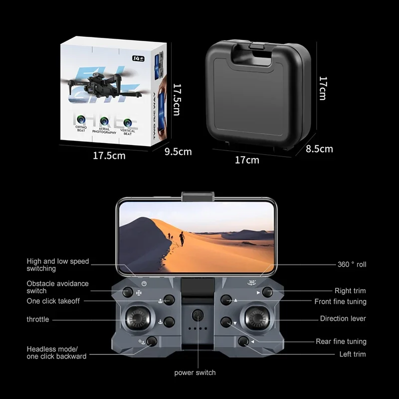 K10Max Drone RC Plane UAV 8K Professinal Three Camera Intelligent Optical Flow Localization Four-way Obstacle Avoidance RC 5000M