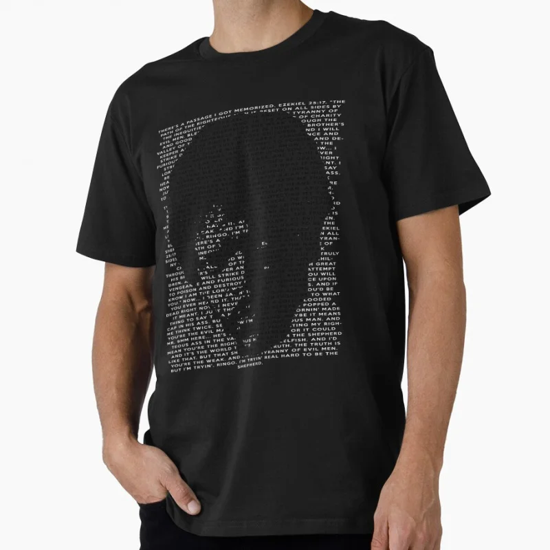 

Ezekiel 25:17 Pulp fiction Cult classic movie Gift t shirt for men Large size tops S-6xl 100% cotton printed clothes