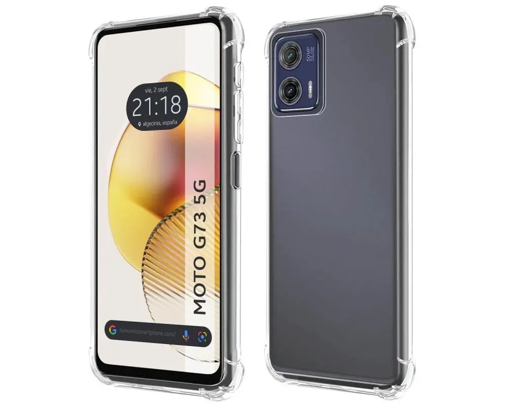 For Motorola Moto G73 5G Transparent Shockproof Silicone Cover