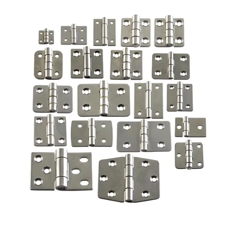 304 Stainless Steel Thickened Hinge Mechanical Equipment Hinge Heavy-Duty Industrial Flat Folding Hinge Flip Plate Hinge