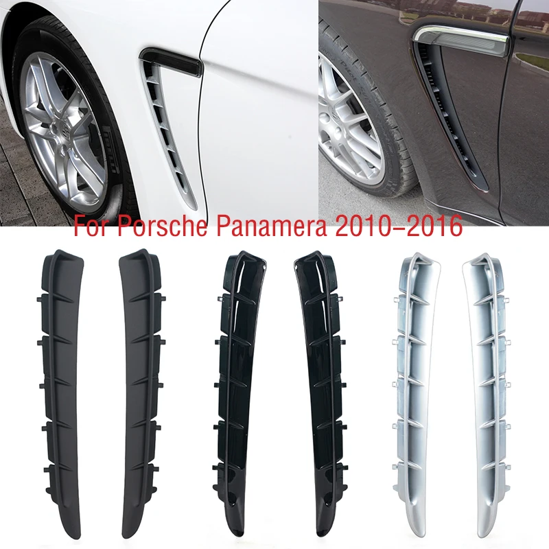 For Porsche Panamera 2010 2011 2012 2013 2014-2016 Front Door Fender Side Grille Leaf Plate Air Outlet Decoration Cover Strip