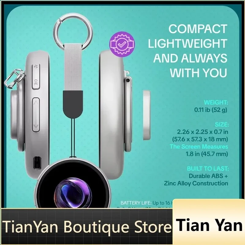 EE1 for Smart Digital Display Video Badge 2026 AI Tech Wearable Electronic Gadget with IPS Screen for ACG Gift Crafts