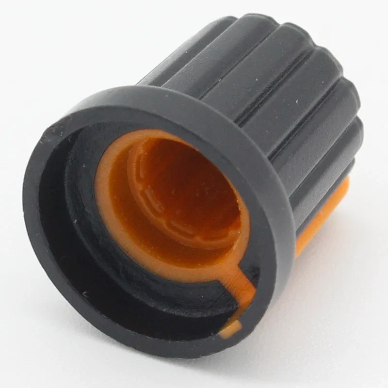 12 ชิ้น 6 มิลลิเมตร Shaft Hole Dia พลาสติกเกลียว Knurled Potentiometer Knobs Caps