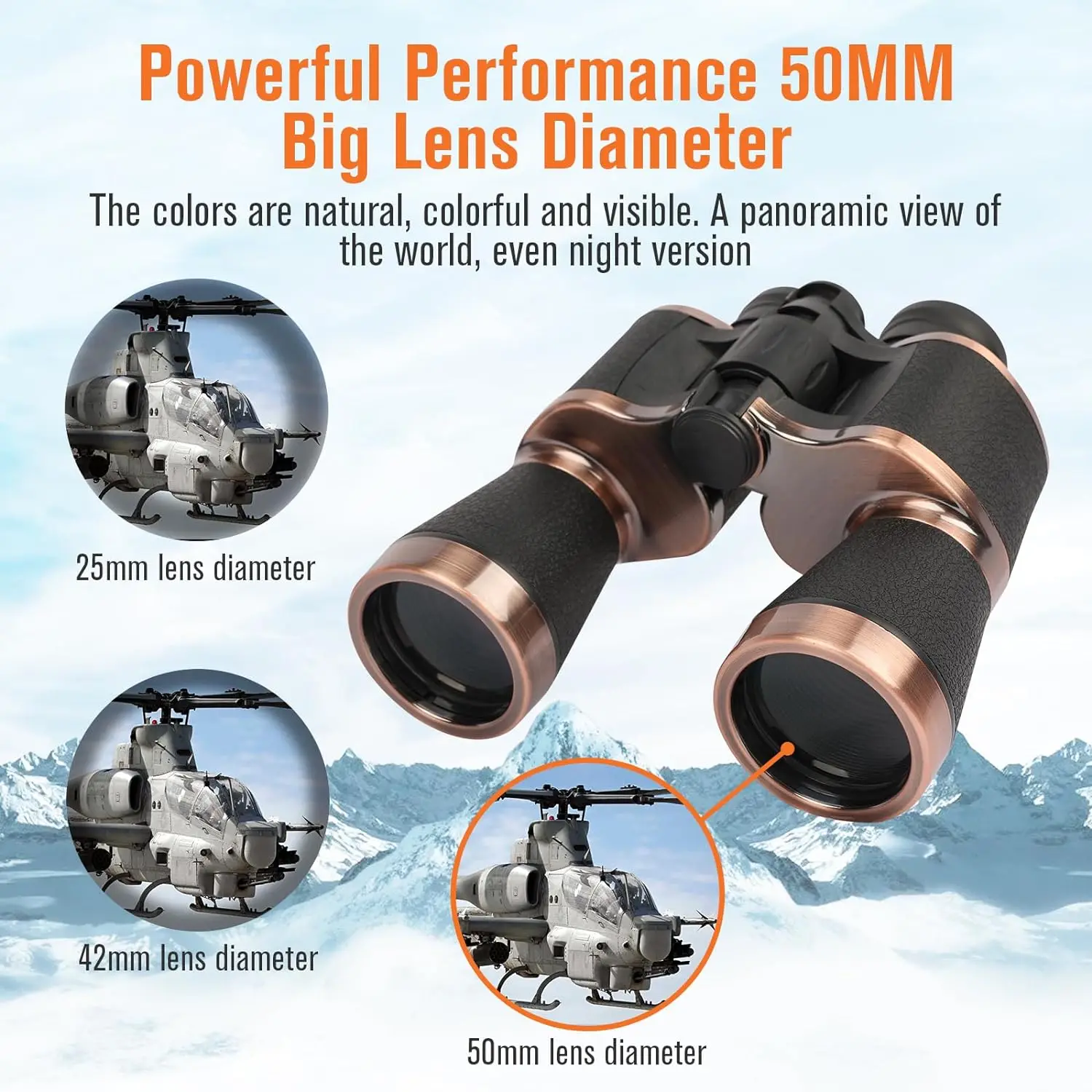 

20x50 Binoculars for Adults BAK4 Prism FMC Lens Waterproof Telescope with Phone Adapter for Bird Watching Travel Outdoor Sports