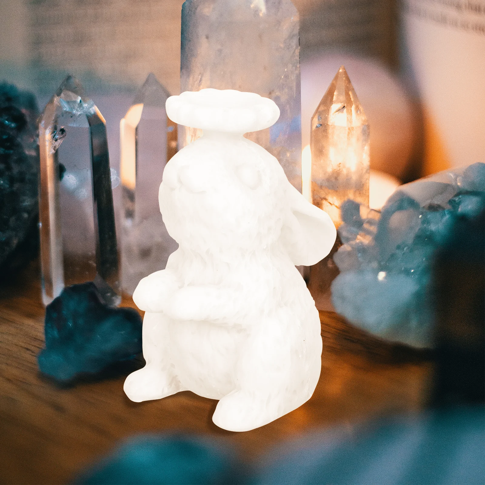 

Home Decoration Crystal-ball Support Base Practical Sphere Holders and Stands Resin Rabbit Statue Sculpture