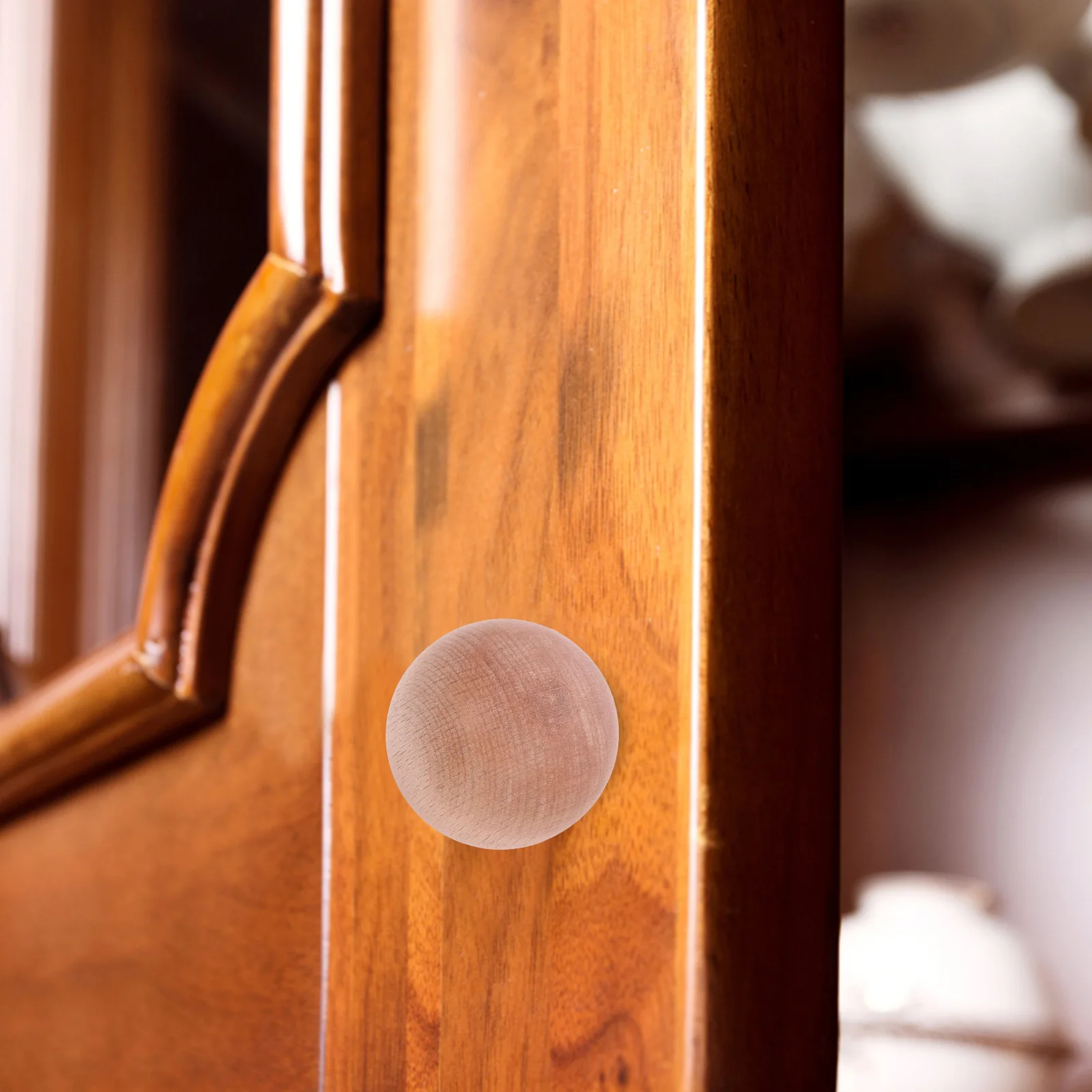 

4 pcs Wooden Drawer Handles Cabinet Pulls Dresser Hardware Wood Ball Cabinet Knobs For Kitchen Closet niture Hardware Knobs
