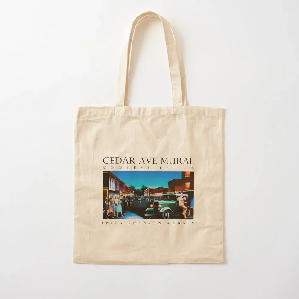 

Cedar Ave Mural Cookeville, TN Tote Bag Big bag women shopping bag Women's handbag