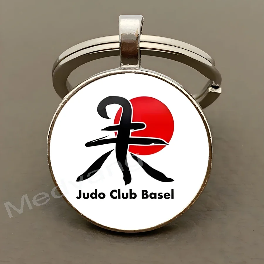 Hot selling I Love Judo Keychains Judo Karate Taekwondo Enthusiasts Glass Cabochon Keychain Club Gift