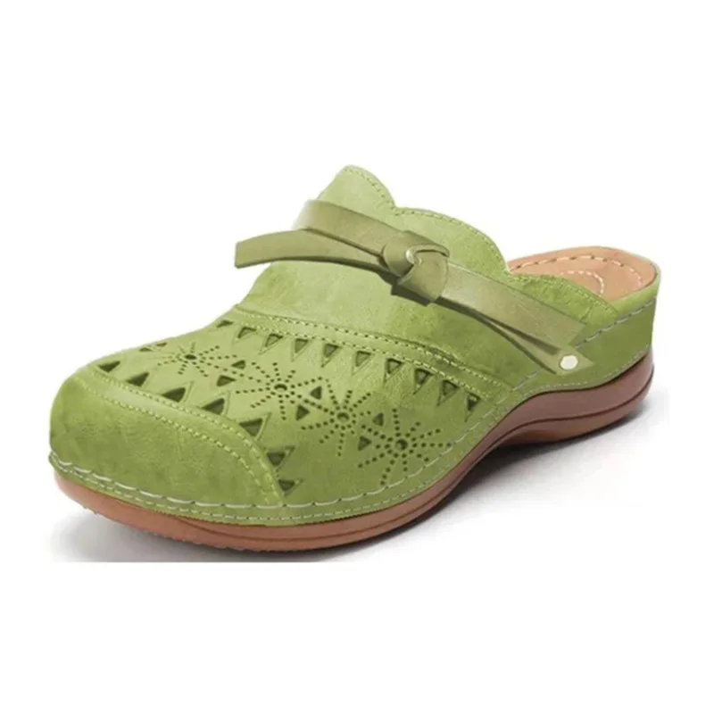 Women Sandals Summer Flat Round Toe Retro Comfortable Casual Wedges Slip on Plus Size Shoes for Women 35-43 Sandalias De Mujer