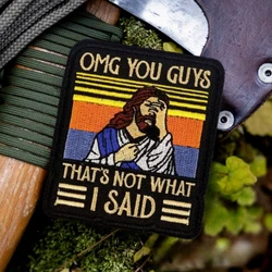 Parche moral bordado Jesús Omg You Guys – Velcro táctico