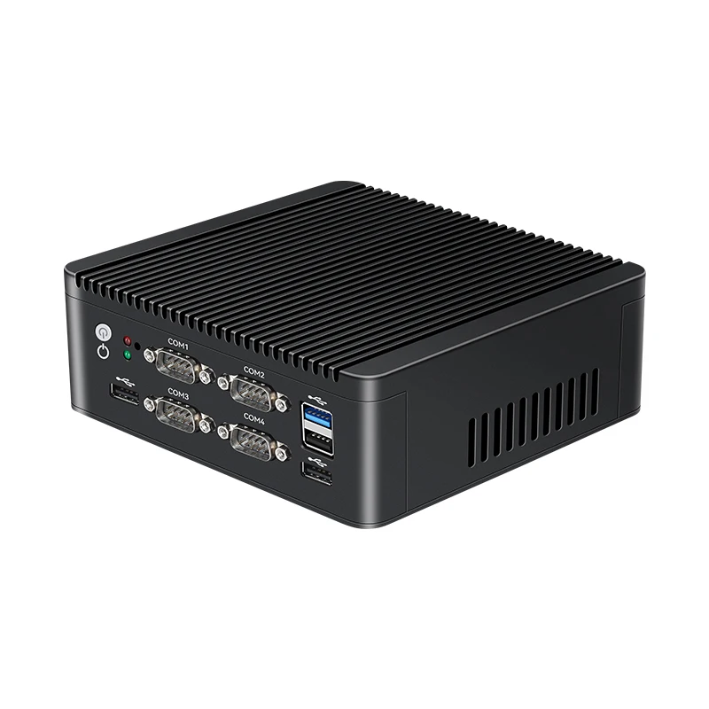 XCY-Computador Industrial Fanless Desktop, Mini PC, Intel Celeron J4125, 2x LAN, 6x COM, HDMI, VGA, WiFi, 4G, LTE, Windows 10, 11, Linux