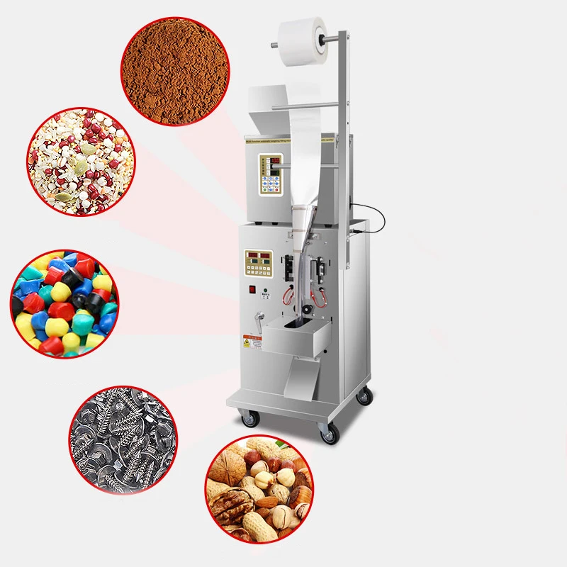 

Sealing Packing Machine Powder Granule Particles Filling Sachet Grain Spices Rice Tea Sugar Salt Seed Nut Racking Equipment