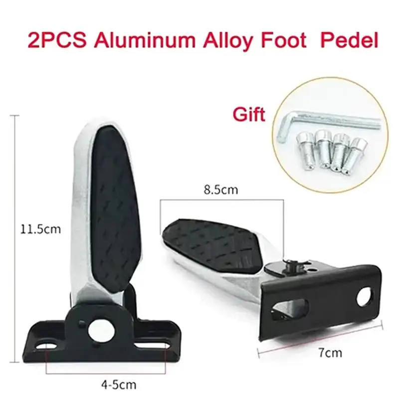 

2PCS Foldable Aluminum Alloy Foot Rest Ebike Bicycle Pedal Set Replacement