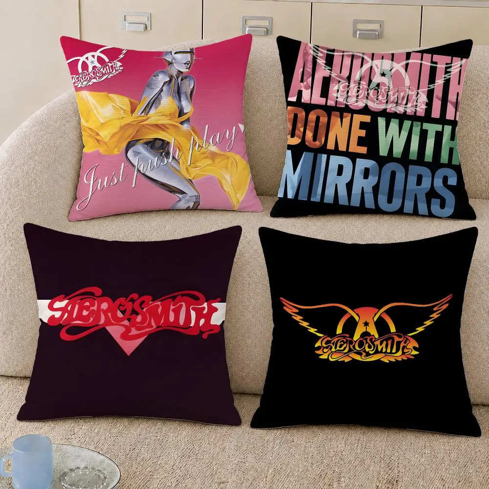 Band Aerosmith Dream On Rock Cushion Cover Decorative Pillowcase Soft Short Plush Cozy Durable Sofa Home Decor Items Gift